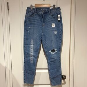 Old Navy NWT Blue Distressed High-Rise Women’s Jeans